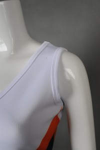 CH200 sample-made cheerleading women's V-neck vest shoulder-exposed waist cheerleading manufacturers  elite cheer uniforms detail view-2